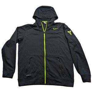 Nike Kobe Bryant Therma Fit Hoodie Men XLT Black Volt Full Zip Basketball Jacket
